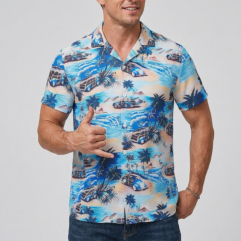 Men's Summer Beach Holiday Hawaiian Button Up Shirt  - image 1