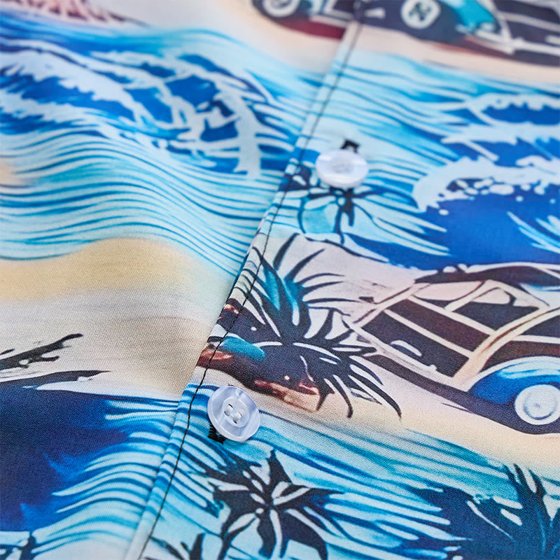 Men's Summer Beach Holiday Hawaiian Button Up Shirt  - image 5