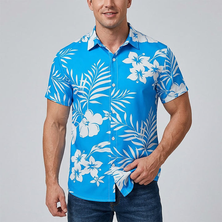 Men's Summer Vacation Flower Leaf Print Relaxed Shirt - image 1