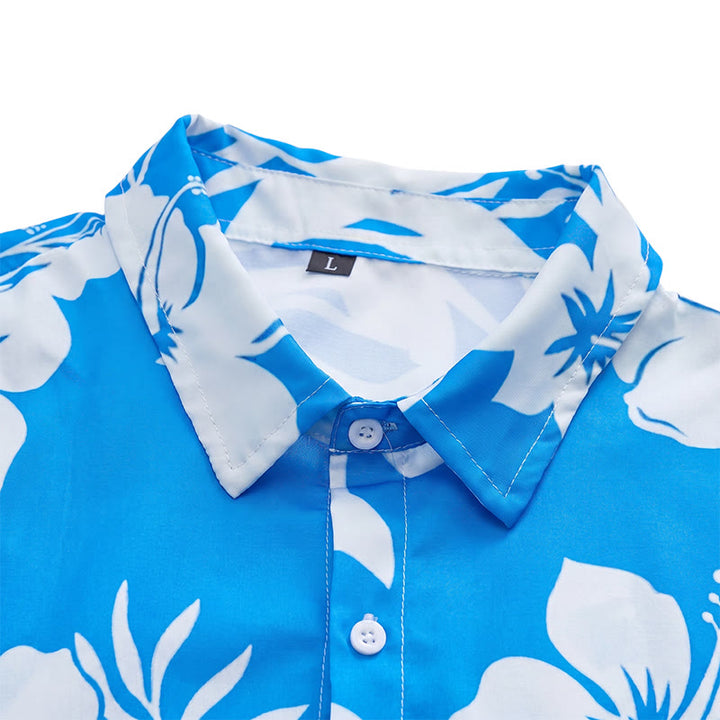 Men's Summer Vacation Flower Leaf Print Relaxed Shirt - image 4