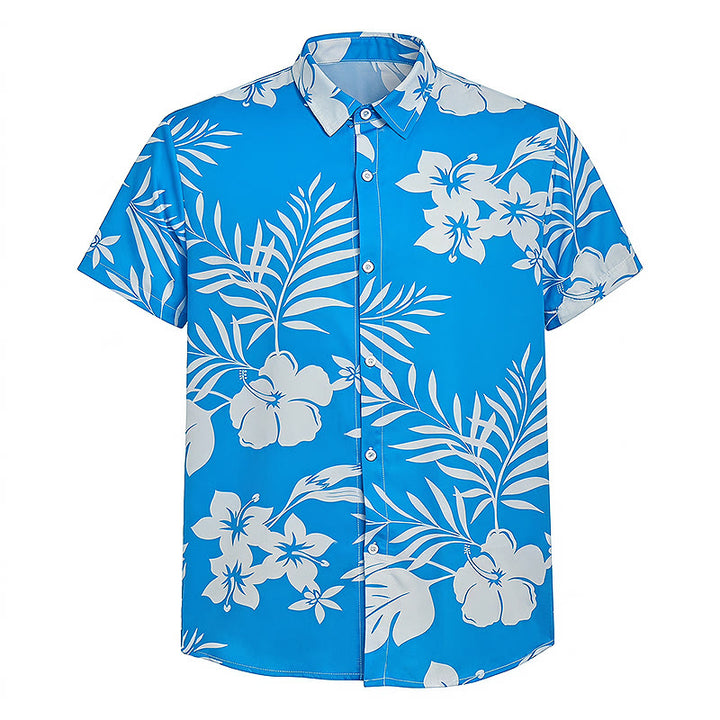 Men's Summer Vacation Flower Leaf Print Relaxed Shirt - image 8