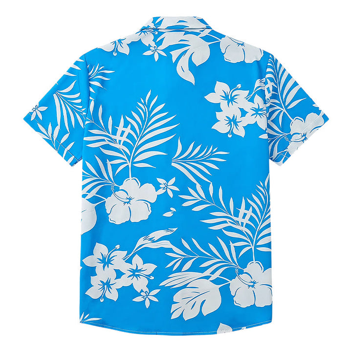Men's Summer Vacation Flower Leaf Print Relaxed Shirt - image 9
