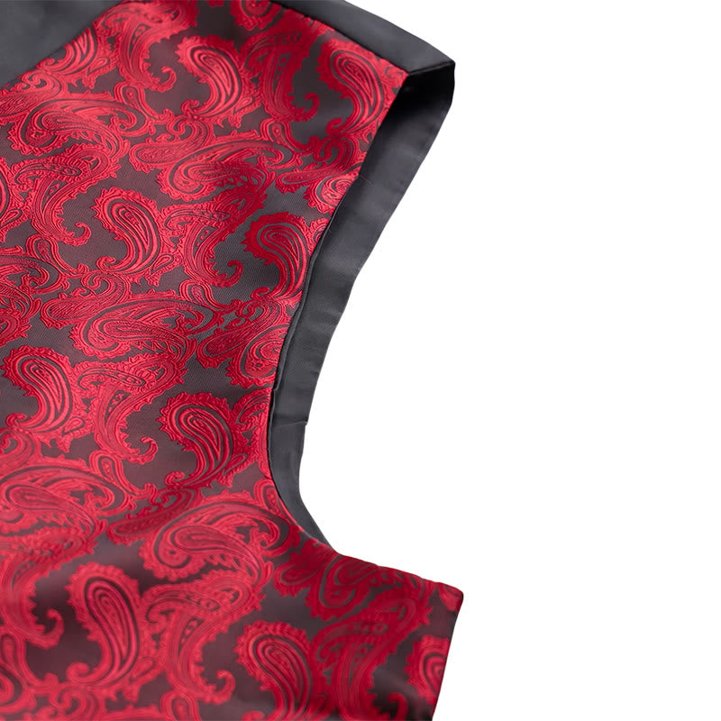 Men's All-match Paisley Pattern Waistcoat 3-in-1 Outfit Set Suit Vest - image 10