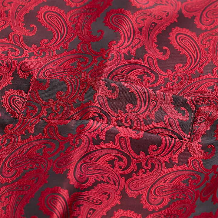 Men's All-match Paisley Pattern Waistcoat 4-in-1 Outfit Set Suit Vest - image 9