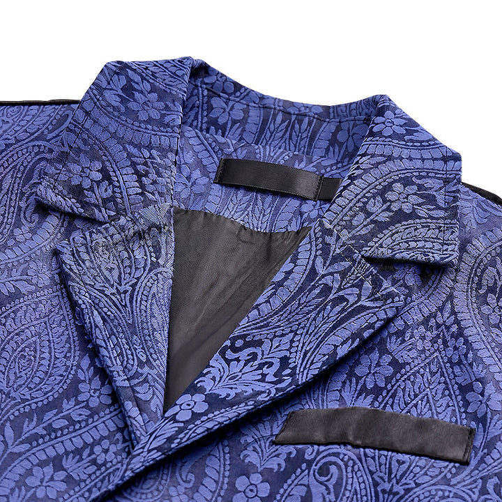 Men's Victorian Floral Jacquard Gothic Formal Chenille Suit Vest - image 6