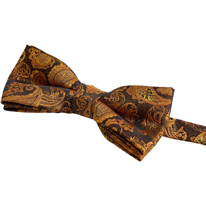 2Pcs Men's Rustic Khaki Formal Suit Vest With Paisley Bow Tie - image 4