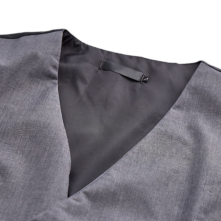 Men's Modern V-Neck Asymmetric Zipper Suit Vest - image 8