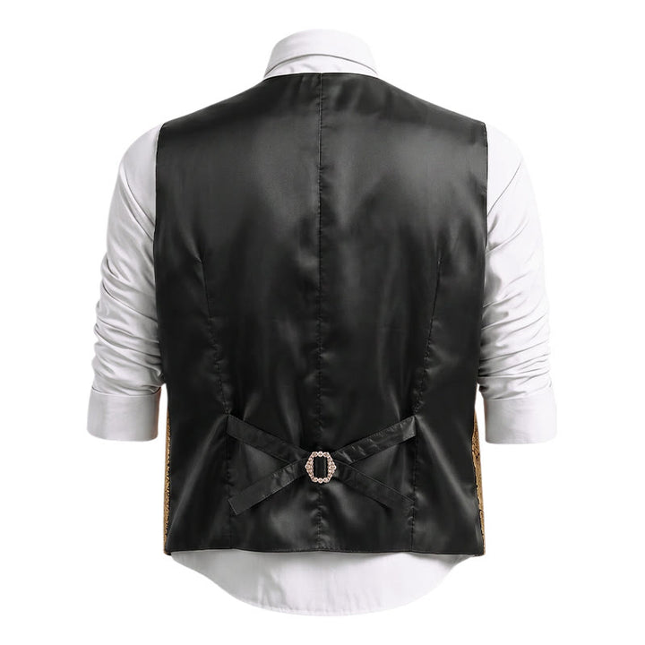 Men's Urban Two-Tone Faux Layered Design Suit Vest - image 11