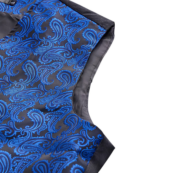 Men's Paisley Floral Jacquard With Bow Tie Suit Vest - image 10