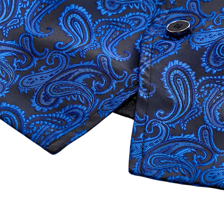 Men's Paisley Floral Jacquard With Bow Tie Suit Vest - image 13