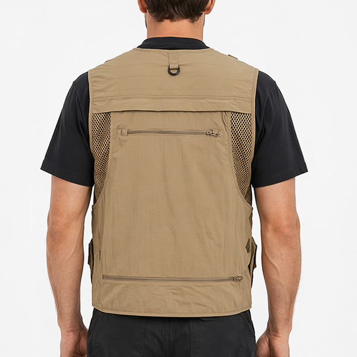 Multi-Pocket Lightweight Mesh Lined Utility Fishing Vest - image 2