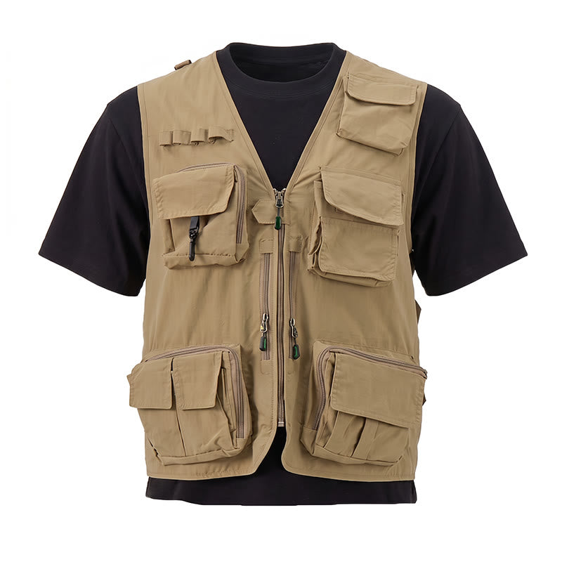Multi-Pocket Lightweight Mesh Lined Utility Fishing Vest - image 12