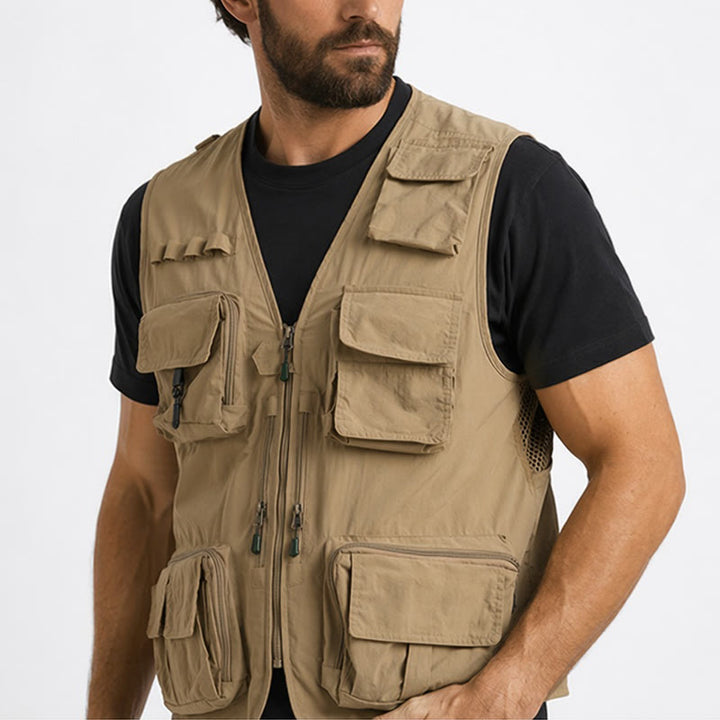Multi-Pocket Lightweight Mesh Lined Utility Fishing Vest - image 3