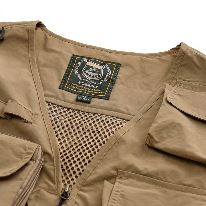 Multi-Pocket Lightweight Mesh Lined Utility Fishing Vest - image 7