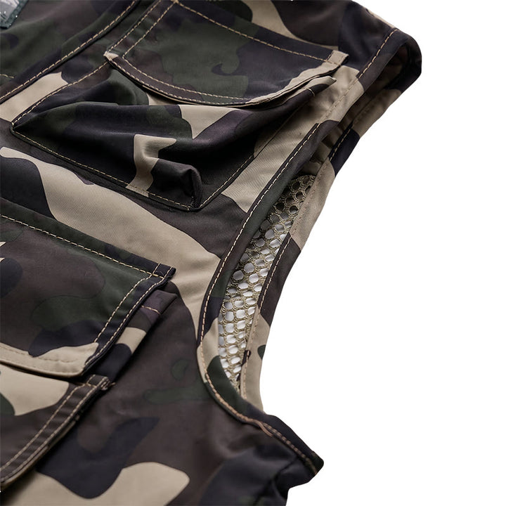 Camo Hunting Multi-Pocket Lightweight Mesh Lined Utility Vest - image 8
