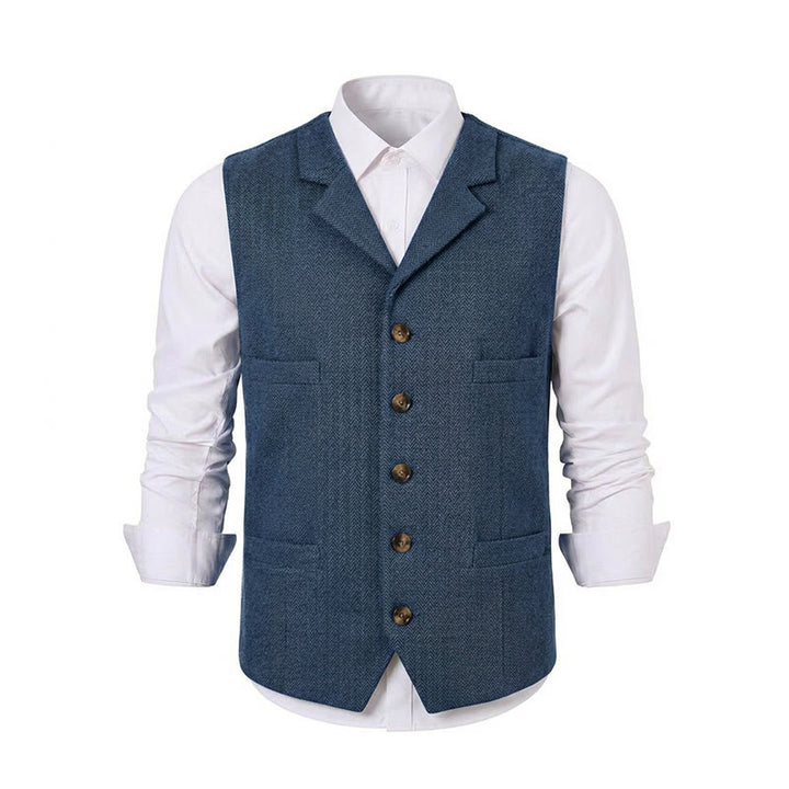 Men's Herringbone Suit Lape with Decorative Chain Suit Vest - image 23