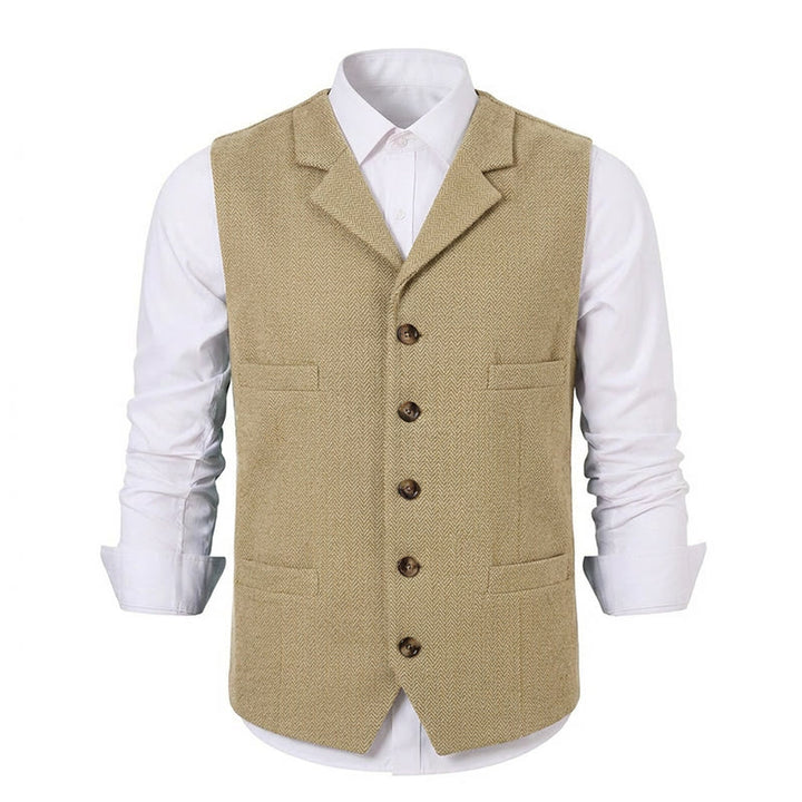 Men's Herringbone Suit Lape with Decorative Chain Suit Vest - image 31