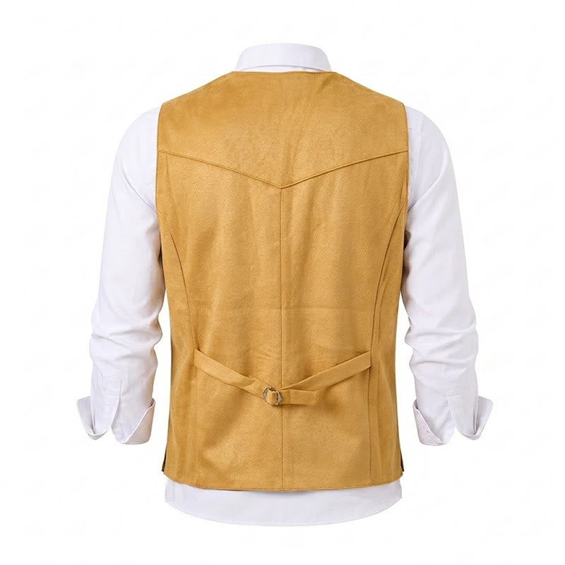 Men's Western Suede Look Casual Layering Vest - image 10