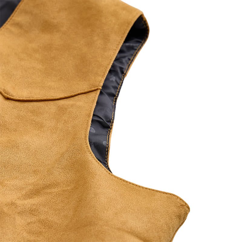Men's Western Suede Look Casual Layering Vest - image 5