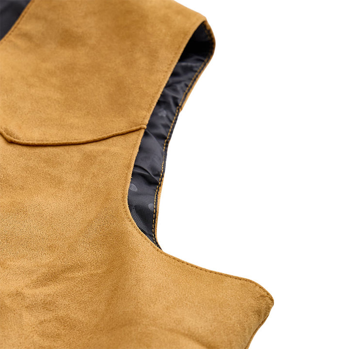 Men's Western Suede Look Casual Layering Vest - image 5
