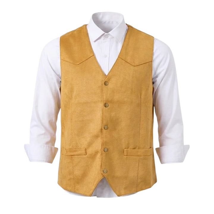 Men's Western Suede Look Casual Layering Vest - image 9