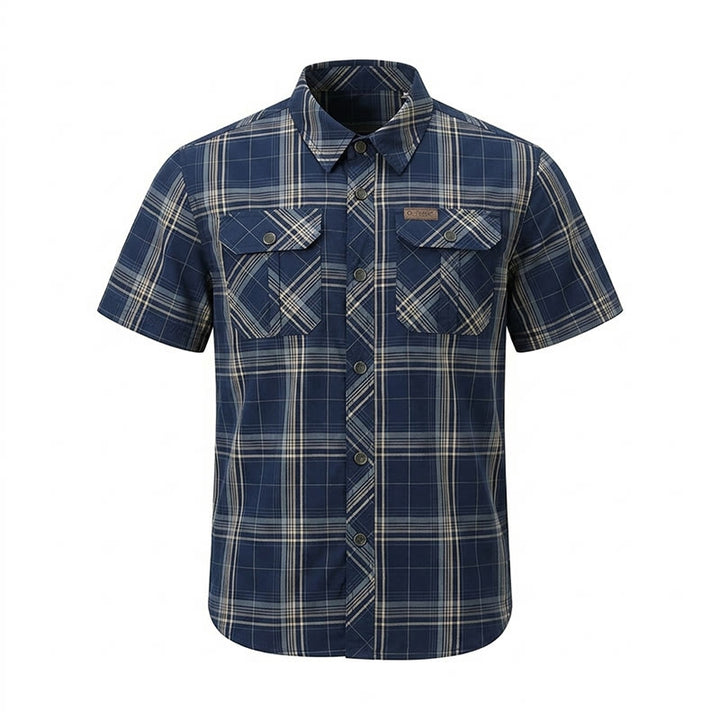 Men's Vintage Plaid Shirt With Chest Flap Pockets - image 13