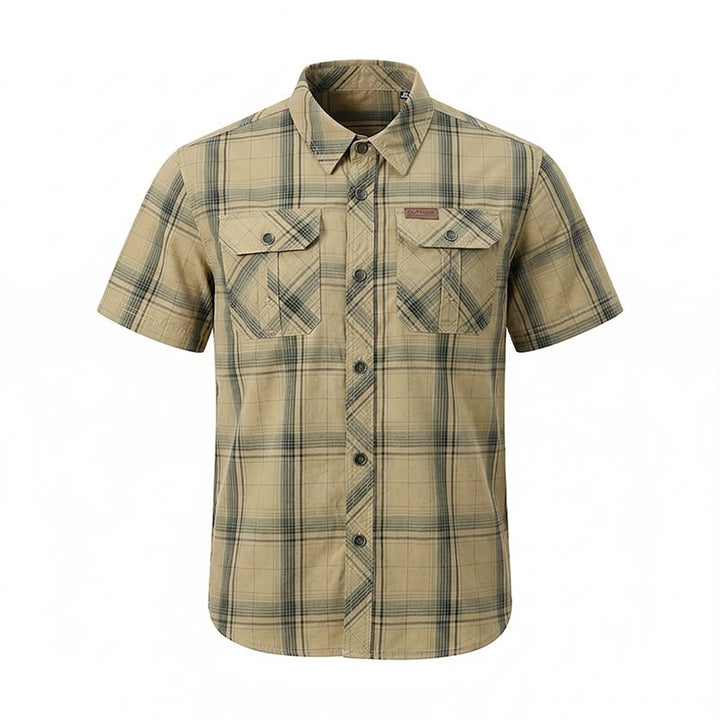 Men's Vintage Plaid Shirt With Chest Flap Pockets - image 14