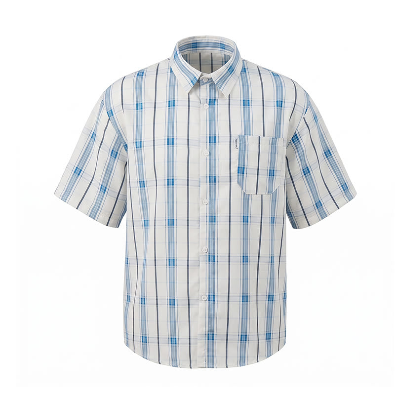 Classic Cream Base Stripe Plaid Shirt For Daily Office Wear - image 11