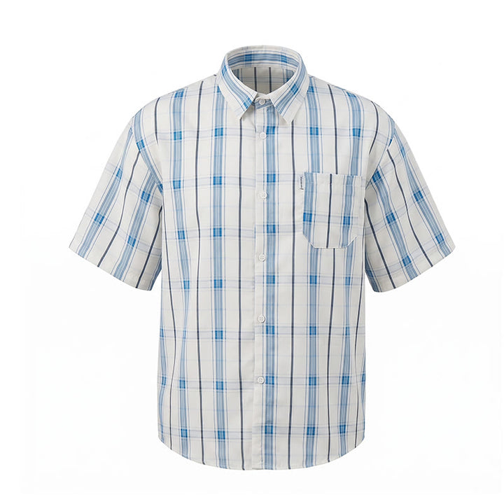 Classic Cream Base Stripe Plaid Shirt For Daily Office Wear - image 11