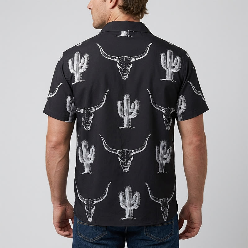 Bold Western Vibes Graphic Cactus & Longhorn Shirt - image 2
