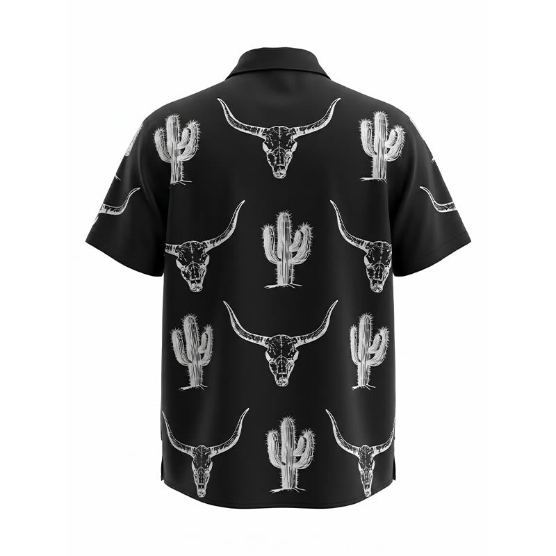 Bold Western Vibes Graphic Cactus & Longhorn Shirt - image 10