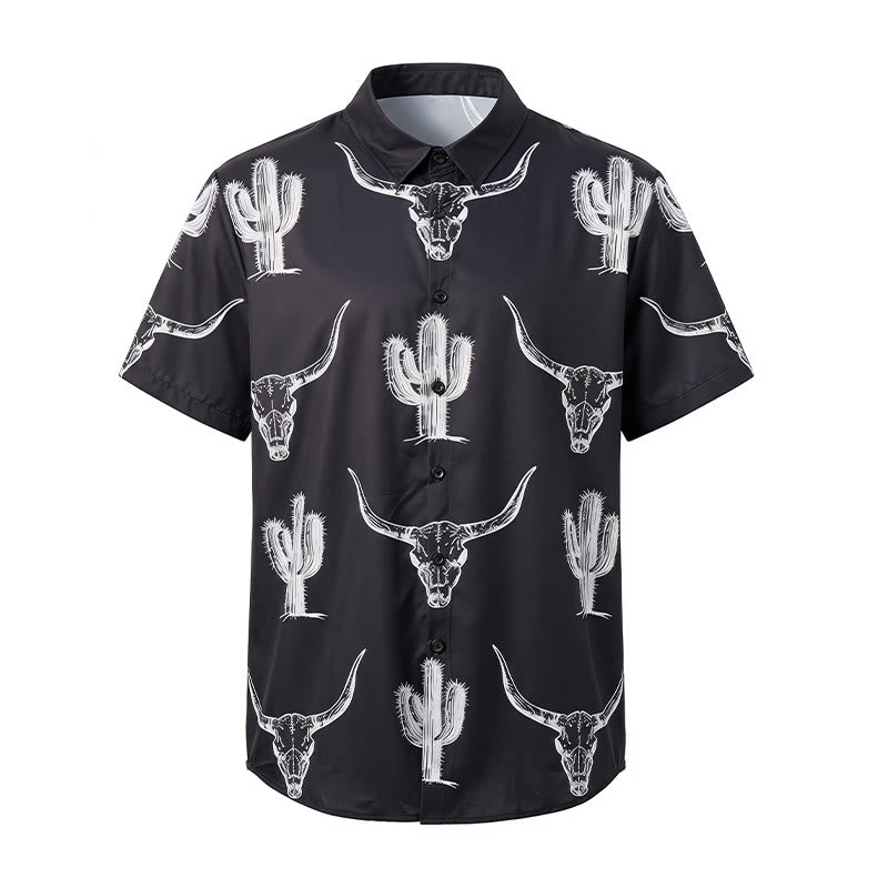 Bold Western Vibes Graphic Cactus & Longhorn Shirt - image 9