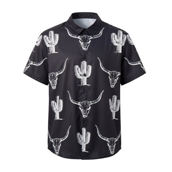 Bold Western Vibes Graphic Cactus & Longhorn Shirt - image 9