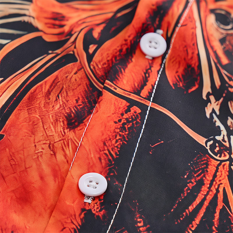 Lone Rider Western Galloping Cowboy Print Shirt - image 5