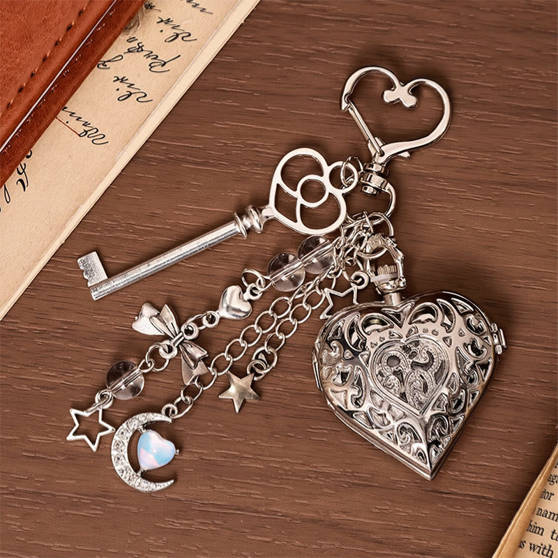 Fashion Decor Ornament Coquette Hollow Pocket Watch With Charms - Style #1 - image 0