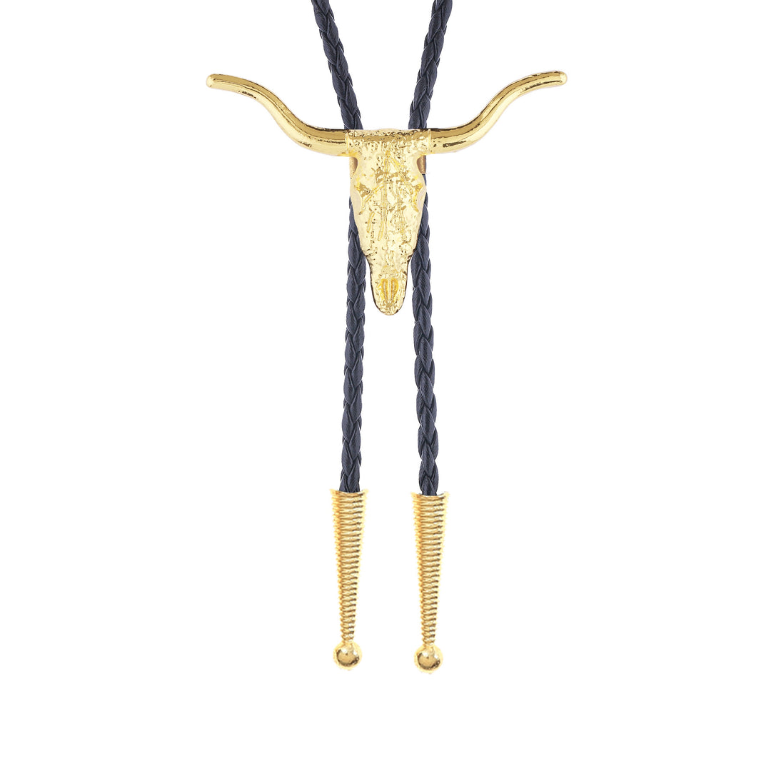 Retro Longhorn Bull Skull Bolo Tie - image 3