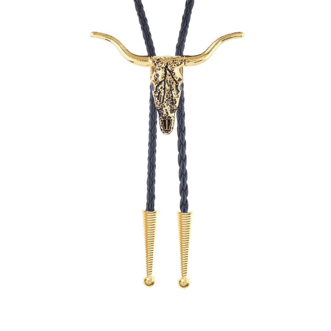 Retro Longhorn Bull Skull Bolo Tie - image 8