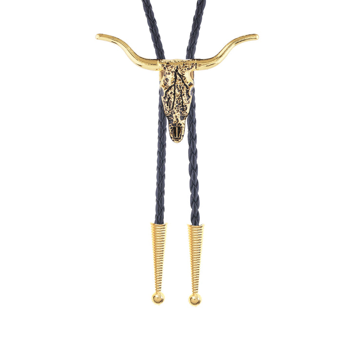 Retro Longhorn Bull Skull Bolo Tie - image 8
