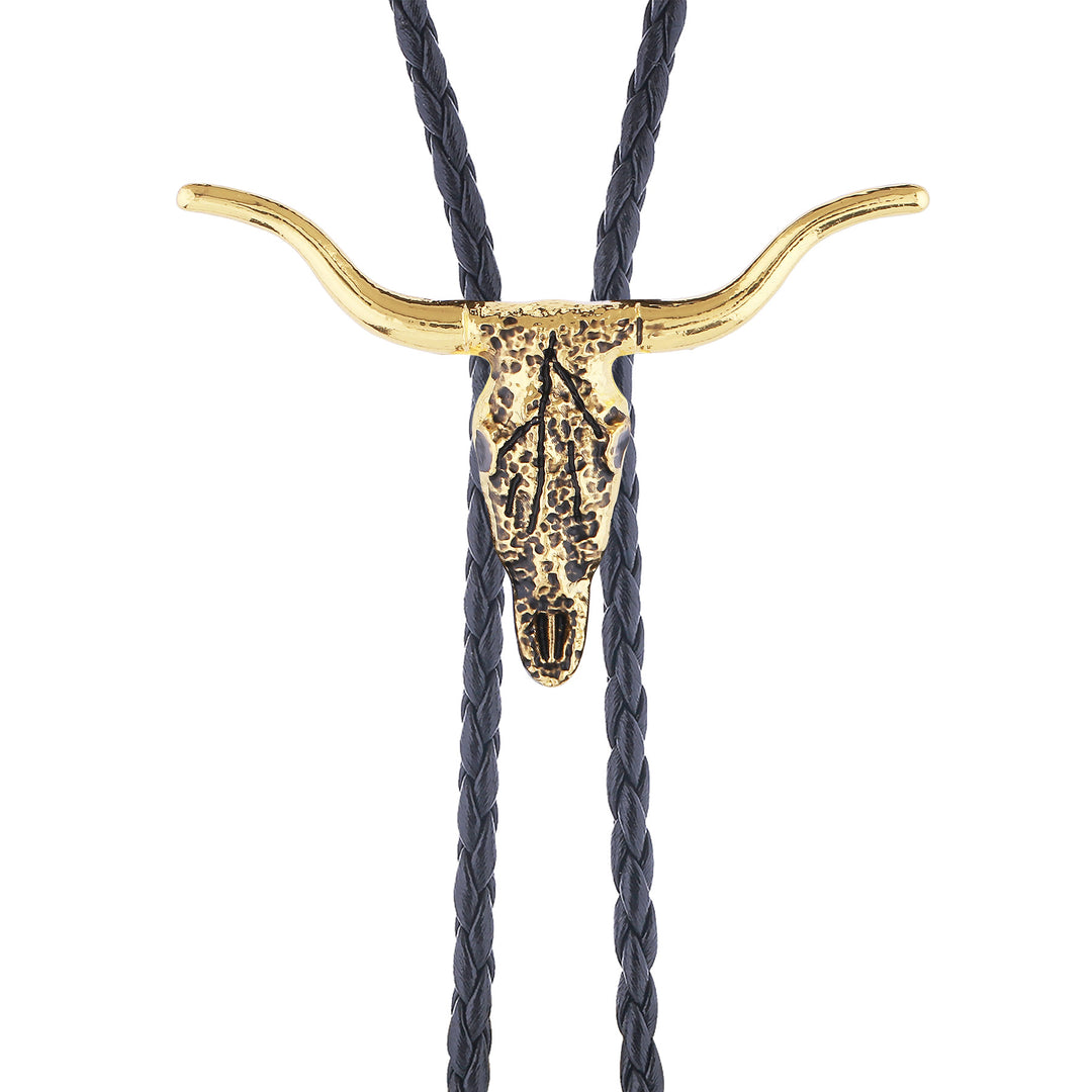 Retro Longhorn Bull Skull Bolo Tie - image 9