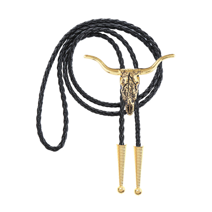Retro Longhorn Bull Skull Bolo Tie - image 10