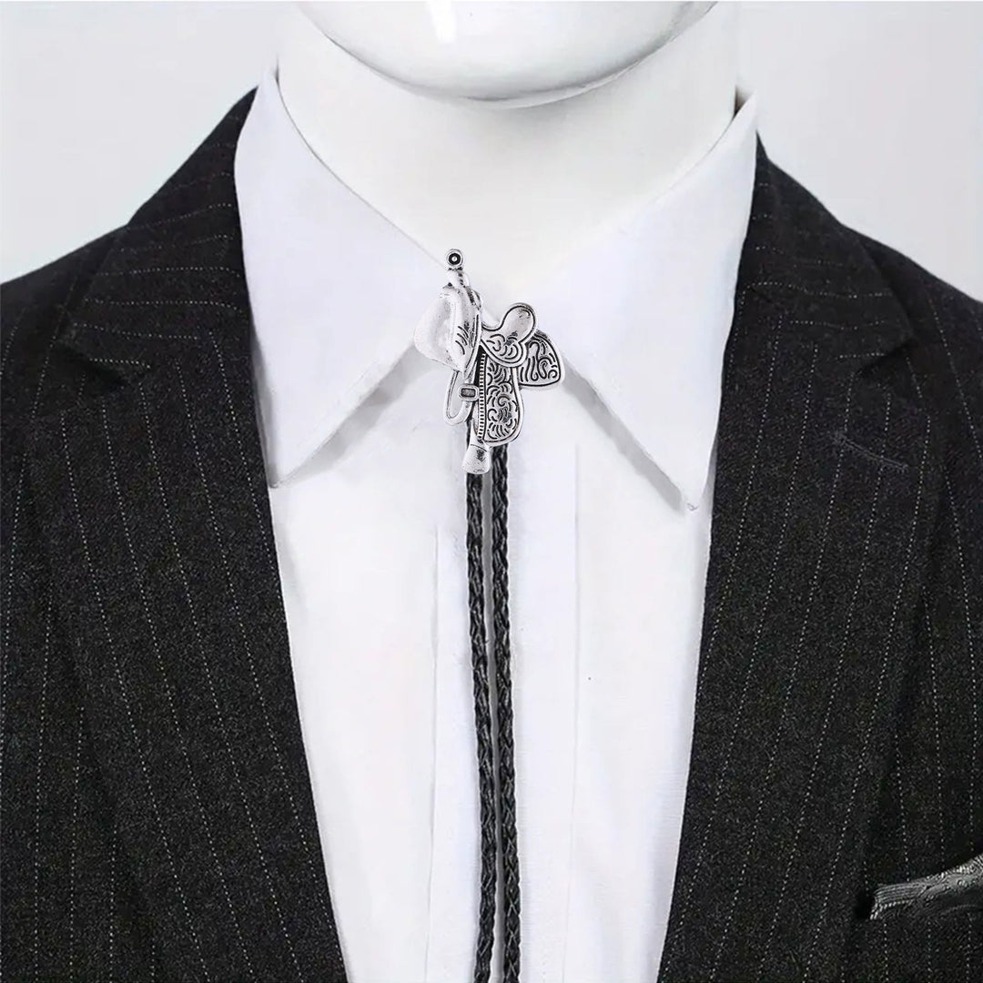 Vintage Horse Saddle Bolo Tie  - image 3