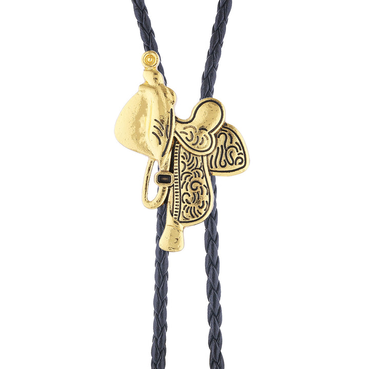 Vintage Horse Saddle Bolo Tie  - image 9
