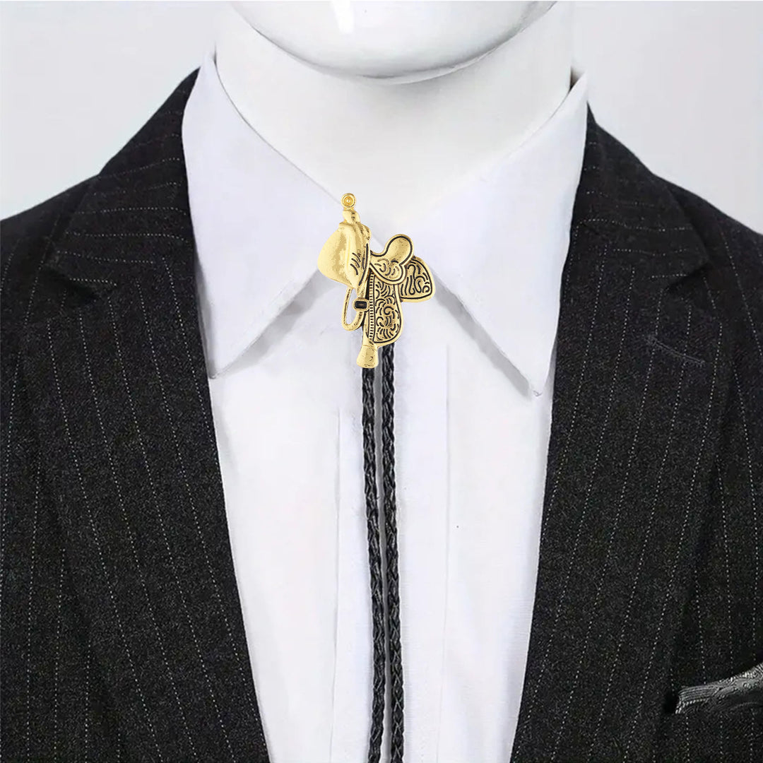 Vintage Horse Saddle Bolo Tie  - image 8