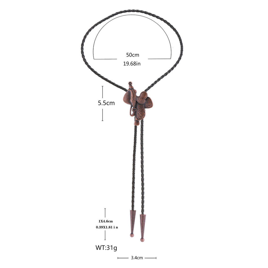Vintage Horse Saddle Bolo Tie  - image 17