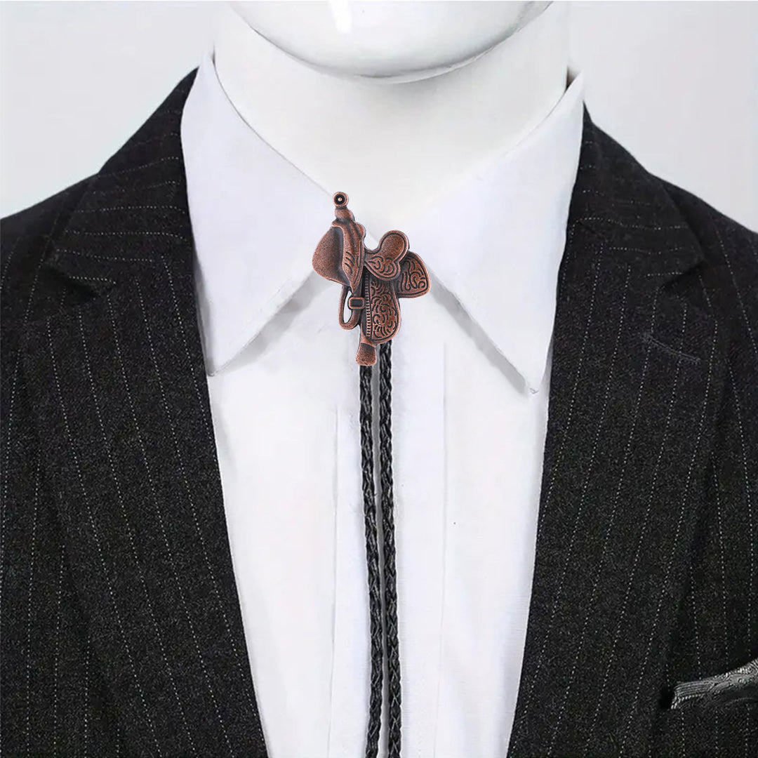 Vintage Horse Saddle Bolo Tie  - image 13