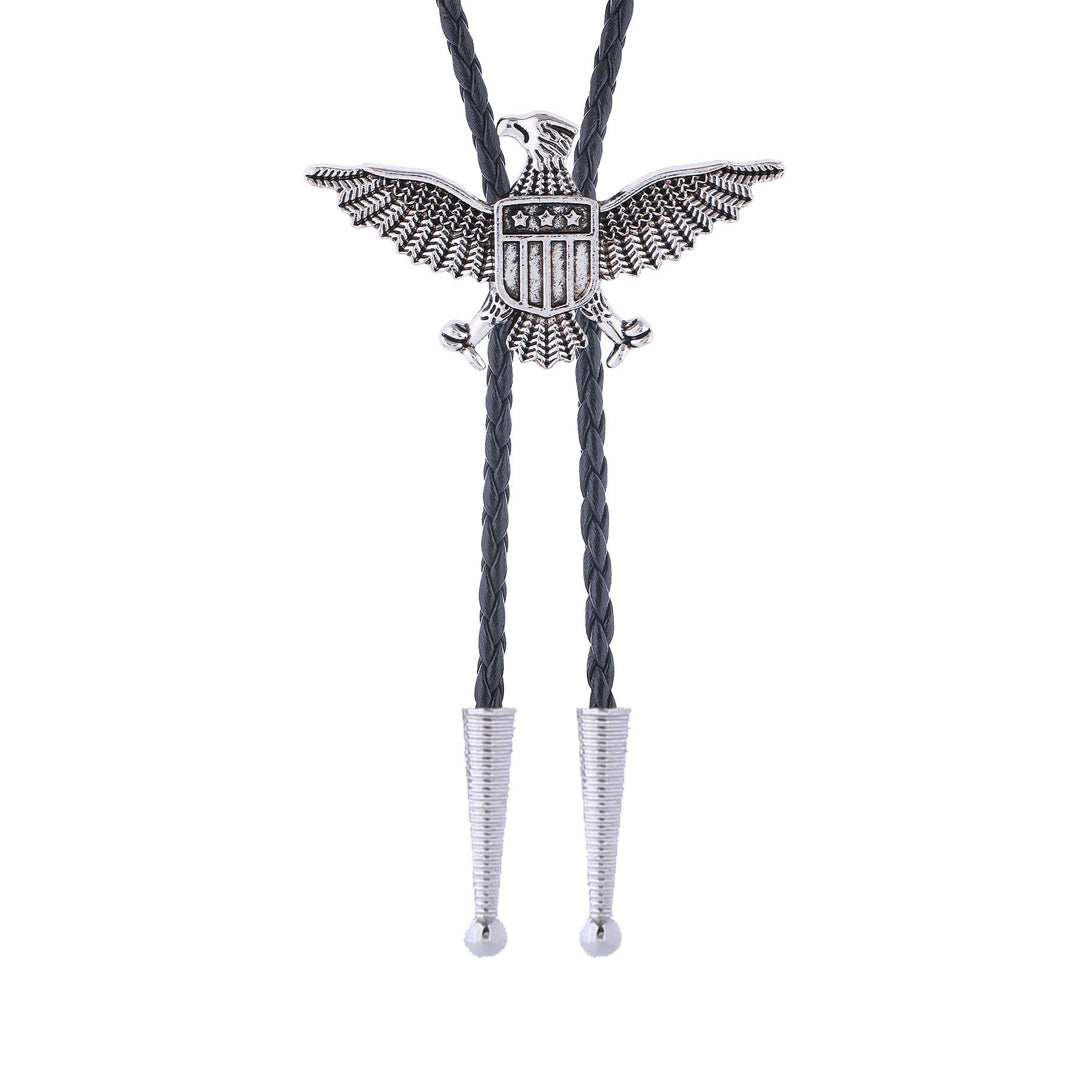 Western American Patriotic Eagle Star Shield Bolo Tie - image 10