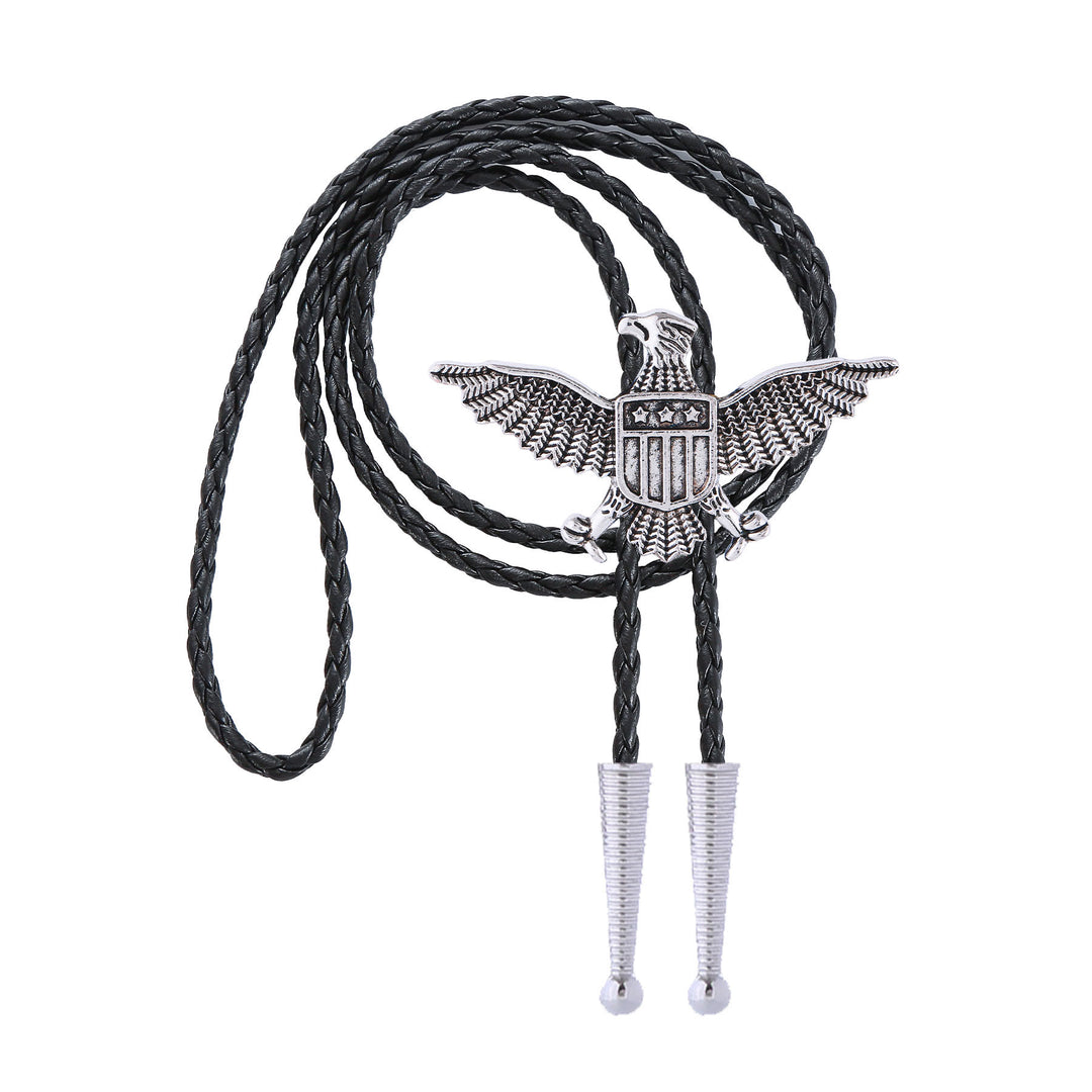 Western American Patriotic Eagle Star Shield Bolo Tie - image 11