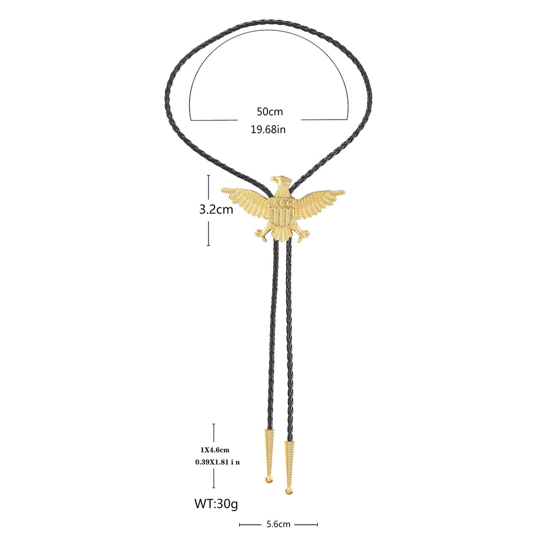 Western American Patriotic Eagle Star Shield Bolo Tie - image 17