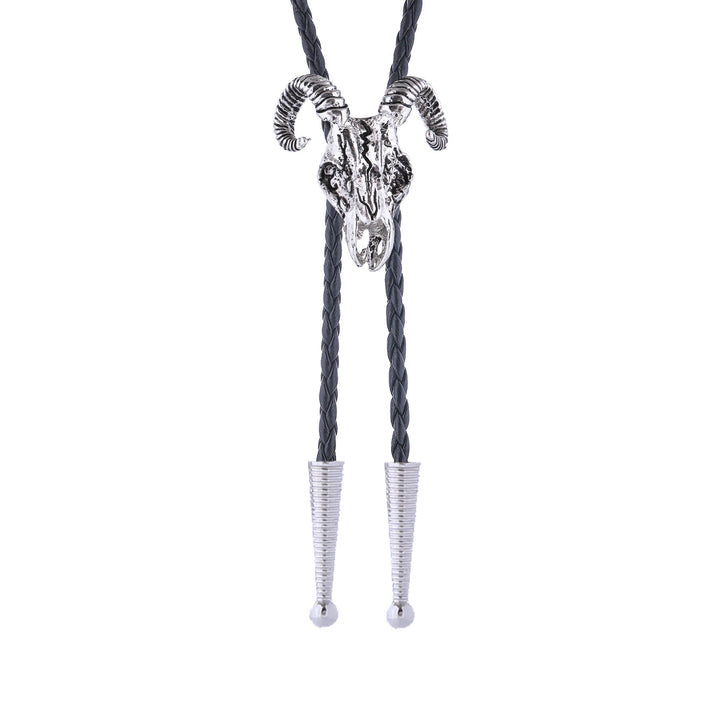 Dark Aesthetic Gothic Ram Skull Bolo Tie - image 11