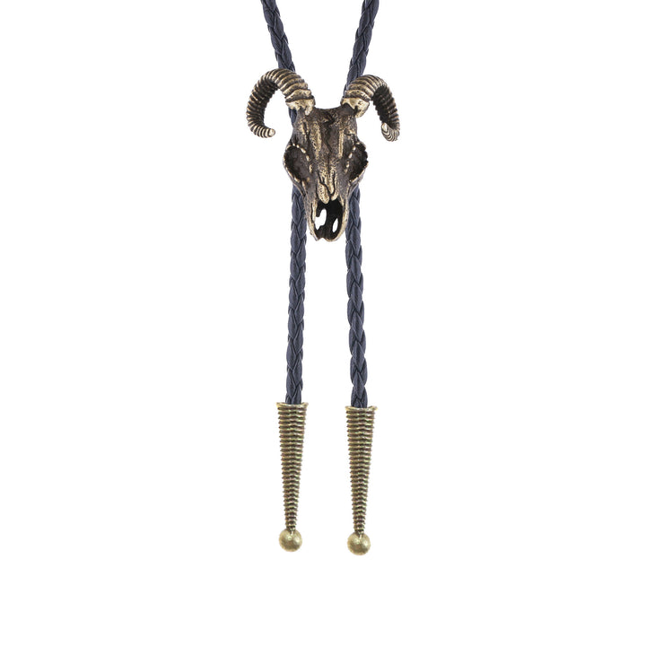 Dark Aesthetic Gothic Ram Skull Bolo Tie - image 8